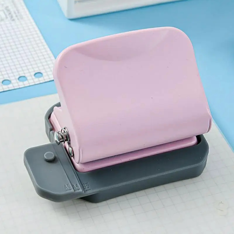 Binder Hole Puncher 6-Hole Binder Puncher For Planner Adjustable Manual Paper Puncher Small Punching Machine For Loose Leaf