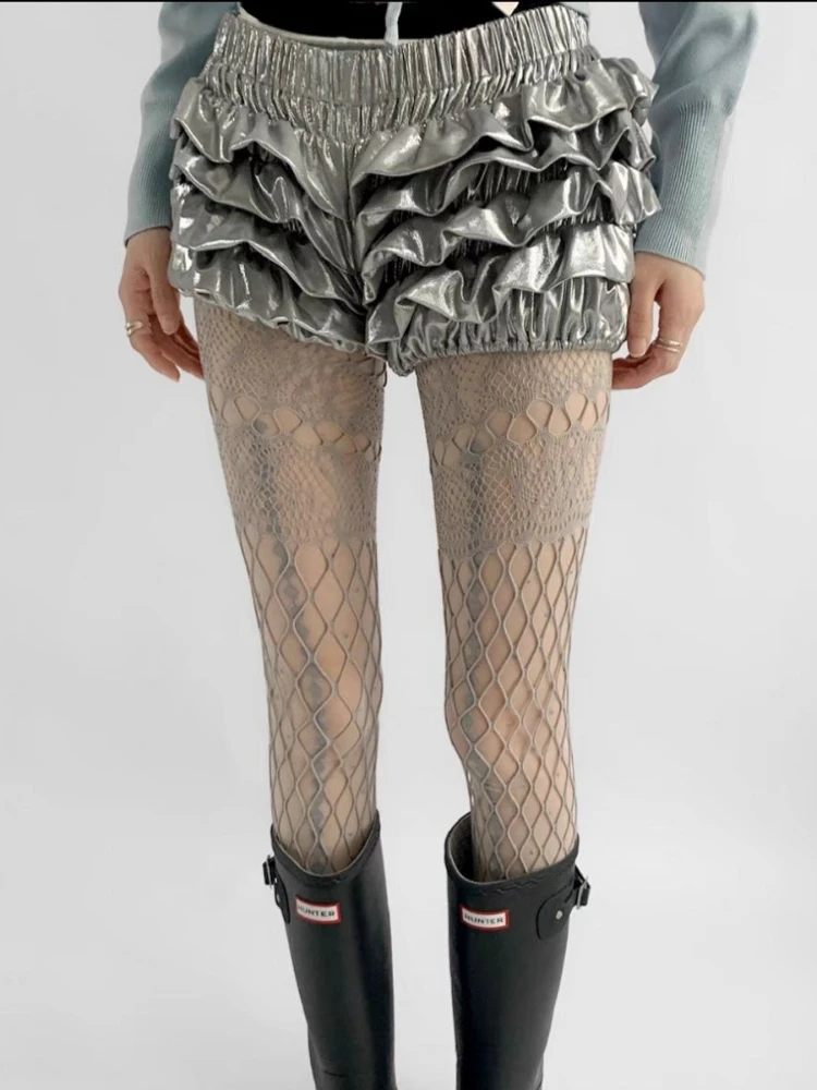 白い靴下の女性の春/夏甘いロリータ JK タイツ薄いメッシュカットアウト網タイツレトロスタイルレースジャカードストッキング