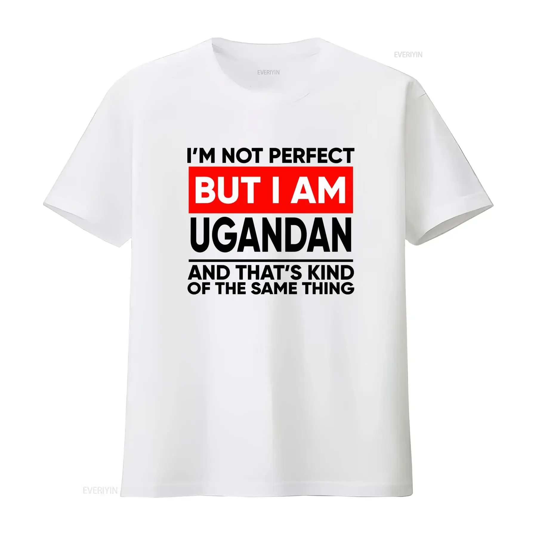 Ugandan Pride T Shirt I'm Not Perfect But I Am And That's Kind Of The Same Thing Funny Expat Country Design vintage Washed