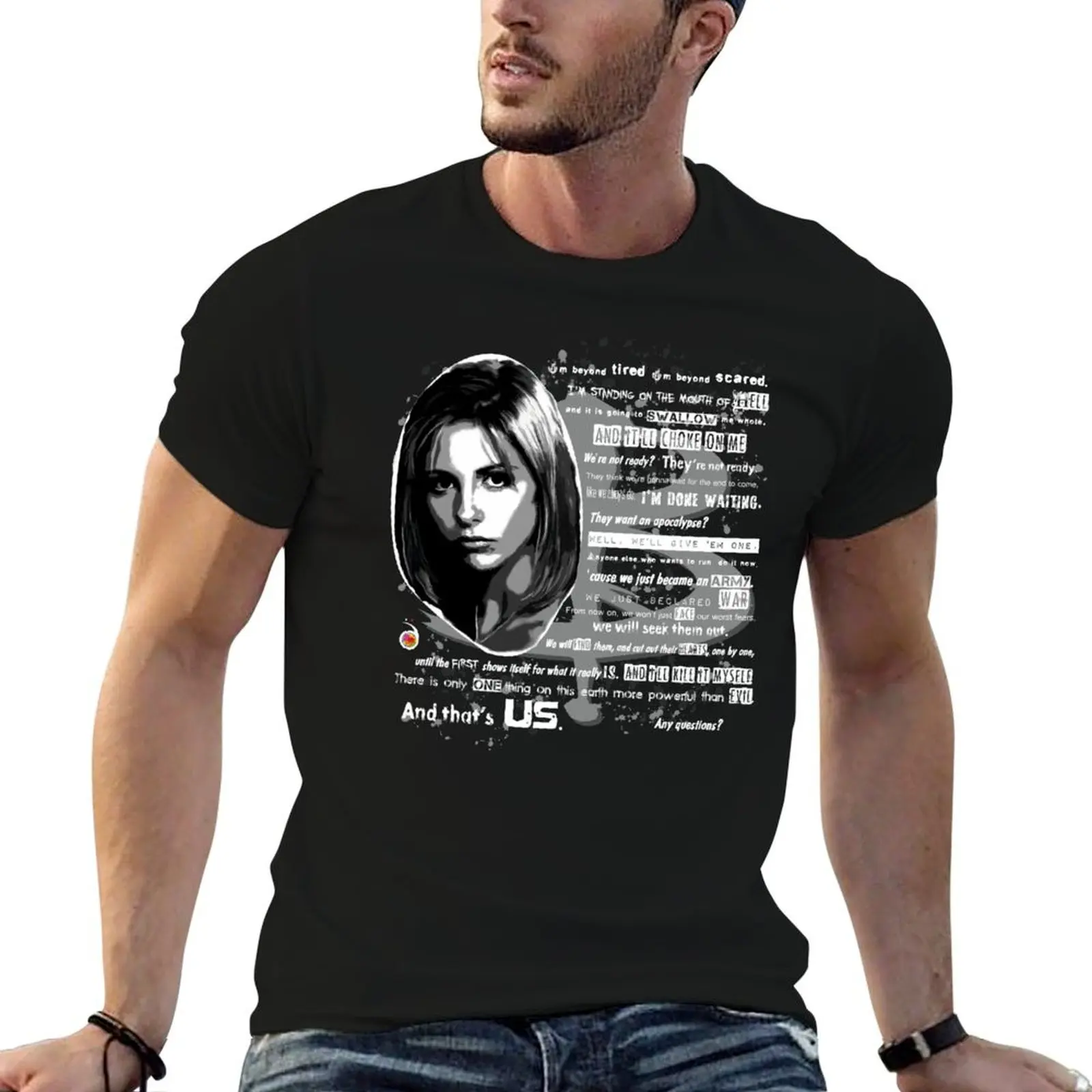 Buffy speech T-Shirt Work Wear Lightweight Tee