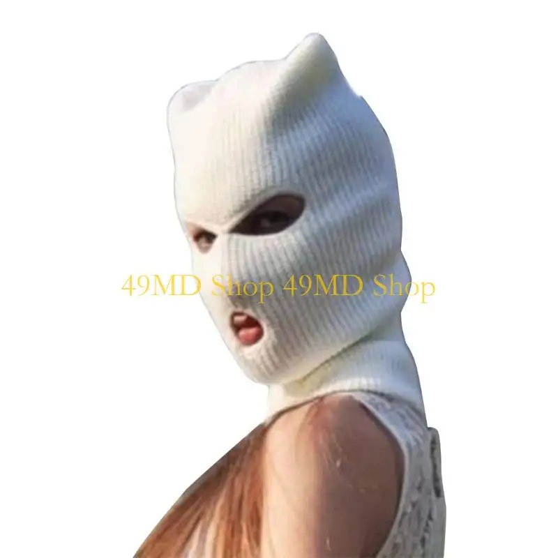 49MD Terrifying Robber Head Covering Balaclava Bucket Hat Full-Head Halloween Costume