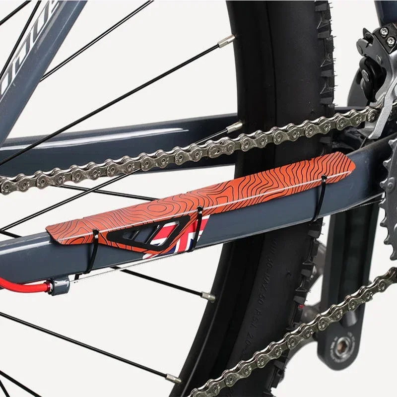 

3 Colour Bicycle Frame Chain Chainstay Plastic Protector Guard Pad MTB Road Bike Chain Protection Guard Cover with 3 Mount Strap