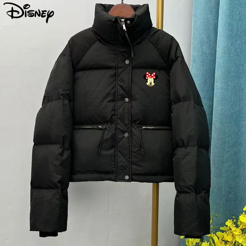 Disney New Arrival Brand Clothing Top Fashion Mickey Mouse Print Logo Loose Cardigan Winter Coat Casual Cotton-padded Jacket