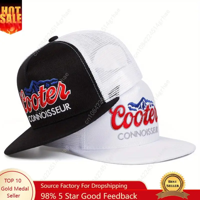 

Unisex Letter Embroidered Hip Hop Hat Mesh Hat Outdoor Adjustable Sunscreen Leisure Hat Travel Tourism Beach Vacation TikTokShop