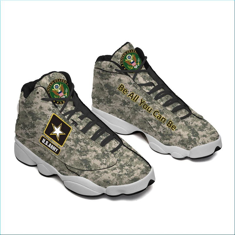 

Dropshipping Print On Demand Custom Basketball Sneaker USA United States Military US Army Custom Print Shoes