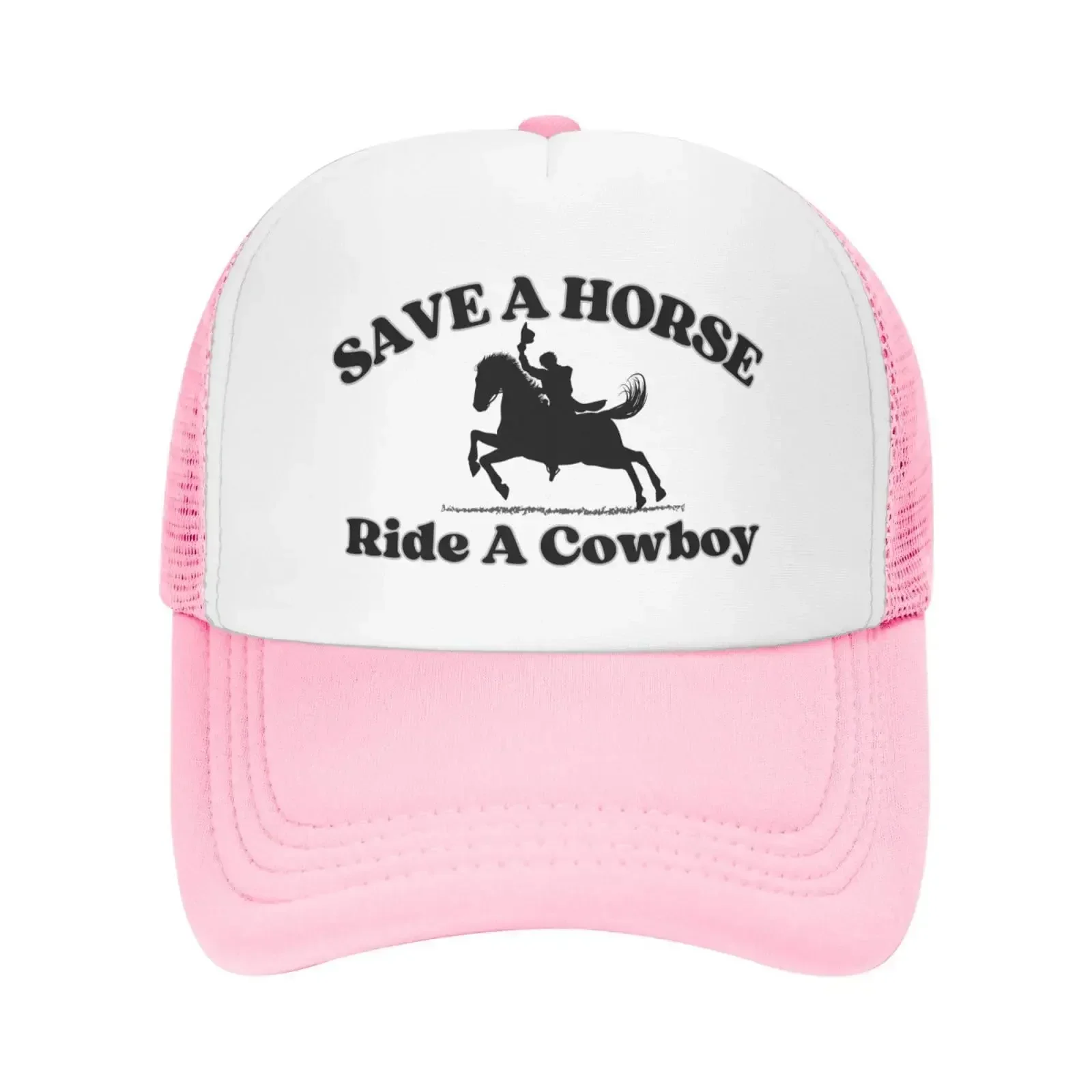 Save A Horse Ride  Cowboy Hat Just Girl Who Loves  Mom  Mesh  for Men Women Trucker s Baseball Cap
