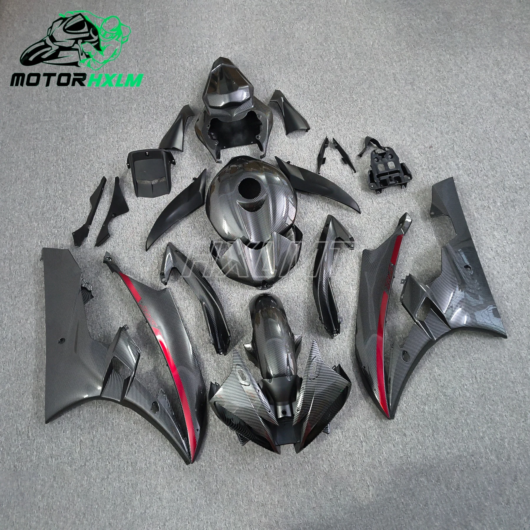 New ABS Fairings Kit Fit for YAMAHA YZF- R6 2006 2007 06 07 Carbon painted look
