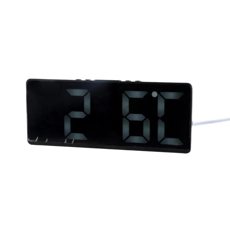 Reloj alarma electrónica LED digital LED Temperatura pantalla Fecha repetición 83CE