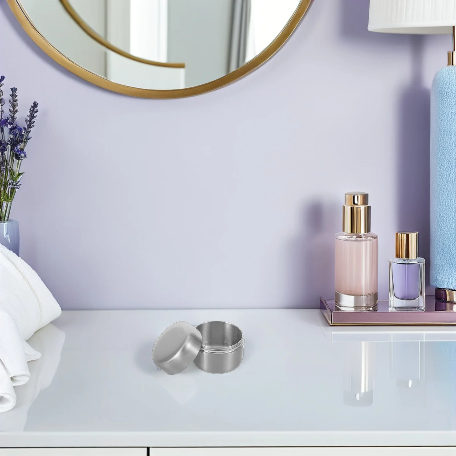 

Stainless Steel Pill Organizer Waterproof Round Metal Medicine Box Portable Compact Travel Companion for Daily Commute