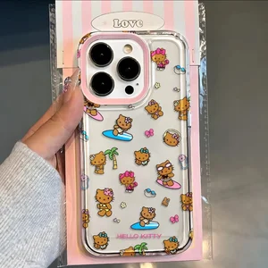 Sexy preta preta sanrio hello kitty praia chơi cho iPhone 16 15 14 13 12 11 pro max xr xs max 7 8 plus y2k pink girl 8 BÁN HÀNG BÁN HÀNG CHÍNH - №7