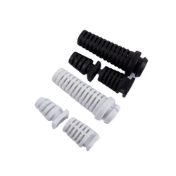 10 Stuks 4.6/5.2/6Mm Kabelklier Connector Rubber Rek Reliëf Koord Boot Beschermer Zwart/Wit