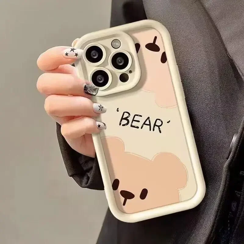 Cute Bear Soft Silicone Phone Cases For Infinix Tecno Spark 10 10C Camon 20 Hot 40i 30i 30 Play Note 12 G96 30 VIP Smart 7 Case