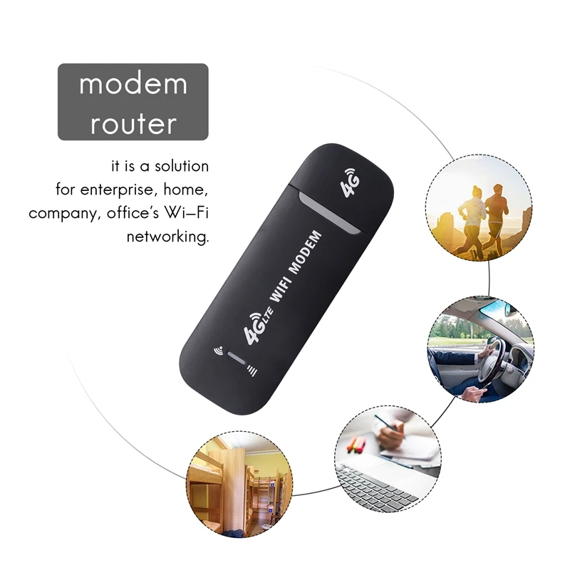 Módem USB 4G, enrutador Wifi, Dongle USB de 150Mbps con ranura para tarjeta SIM, punto de acceso inalámbrico para coche, Wifi móvil de bolsillo