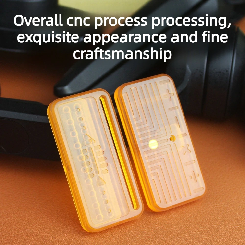 Fishbone EDC PMMA Metal Trendy Toy Mechanical Direct Push Segment Fingertip Push Card Decompression Toy
