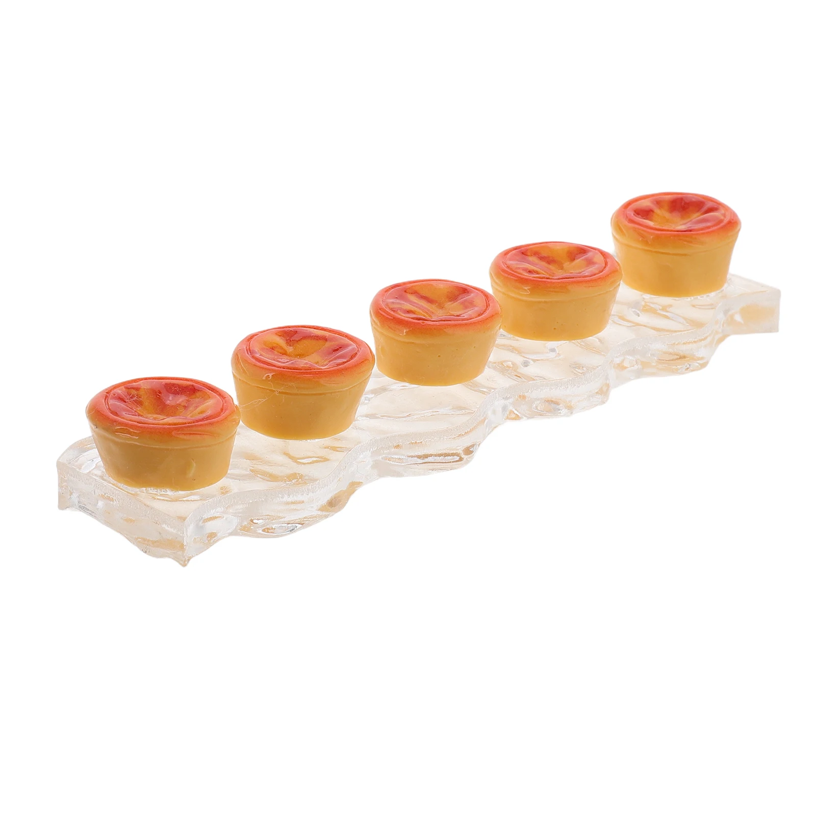 

Egg Tart Nail Pen Holder Acrylic Kawaii Cartoon Design Desk Organizer Storage Display Stand For Brush Pencil Tool