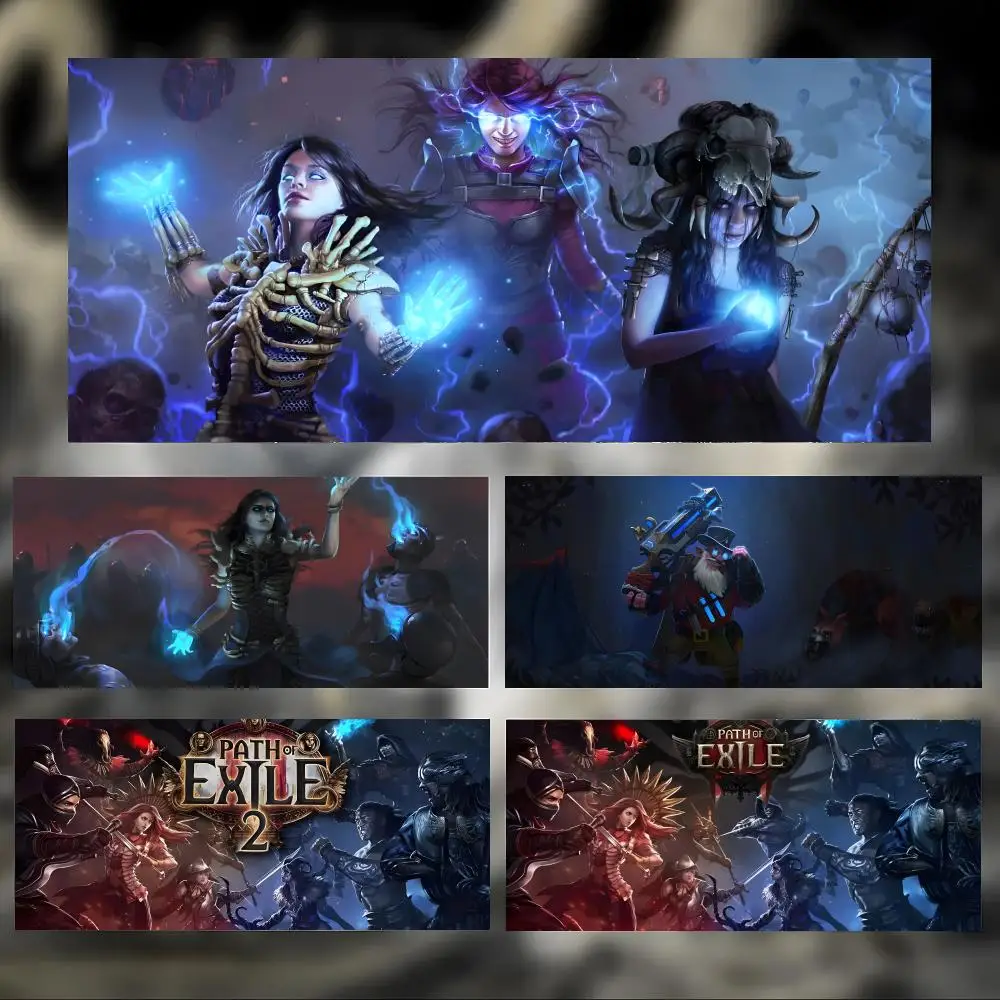 Dark Epic Game P-Path of Exile 2 Mouse Pad Large Thick Desk Pad Stitched Edges Gaming Mouse Mat for PC