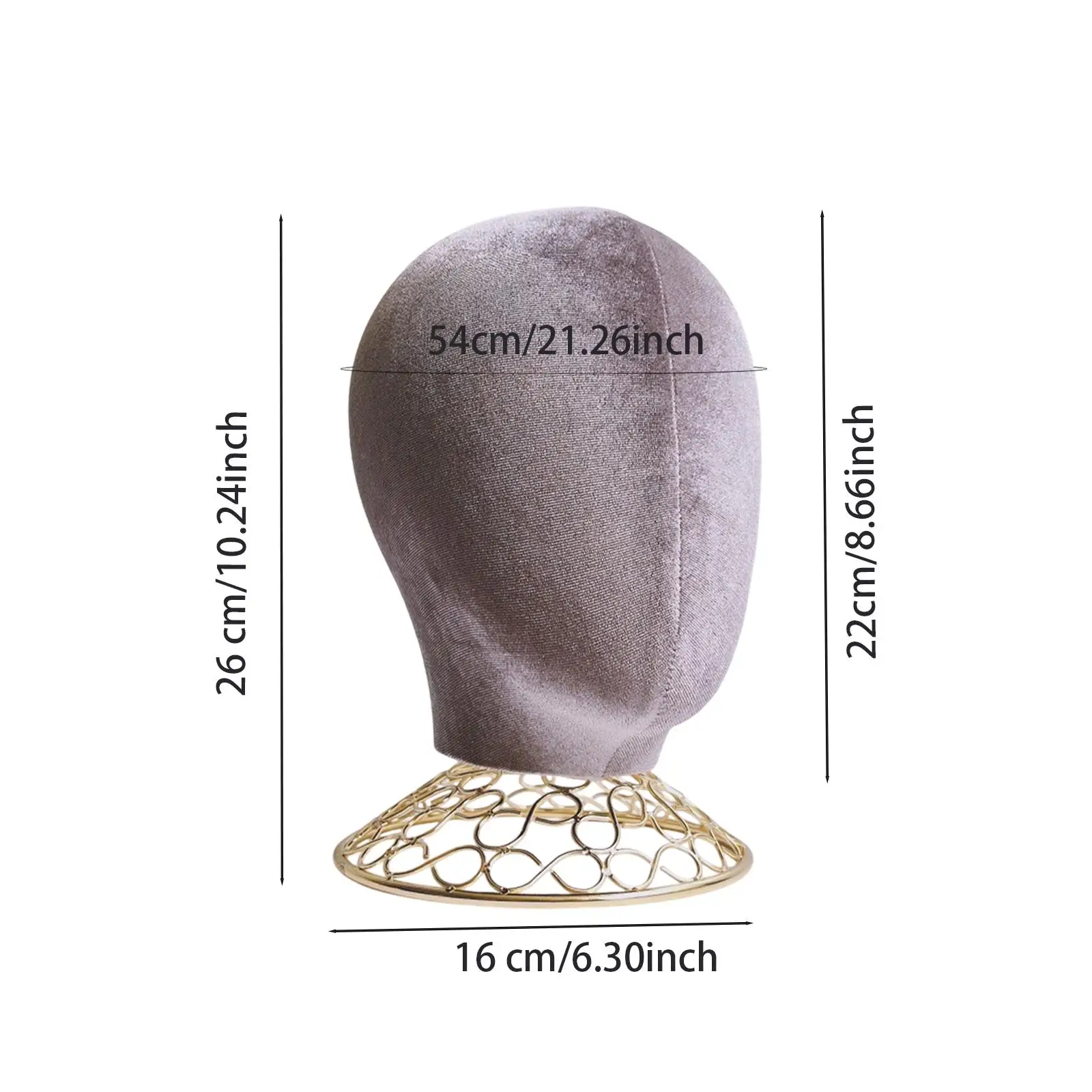 Modello di testa di manichino con base per esposizione di cappelli multiuso