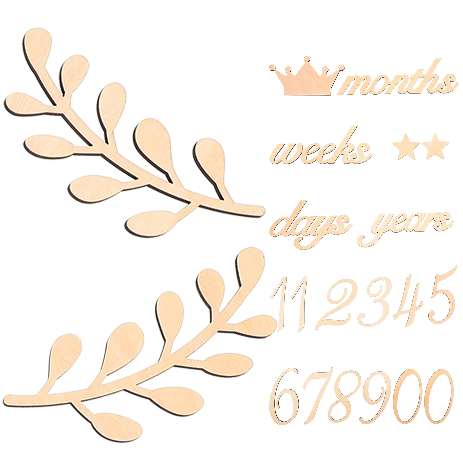 

Baby Months Signs Monthly Milestone Cards Photo Props Cartoon Marker Hollow Out Newborn Digital