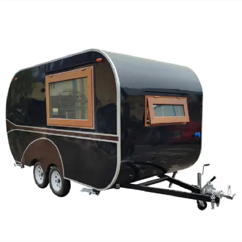 Stainless Steel Mobile Hamburger/Ice Cream /Hot Dog Caravan Food truck Trailer for sale