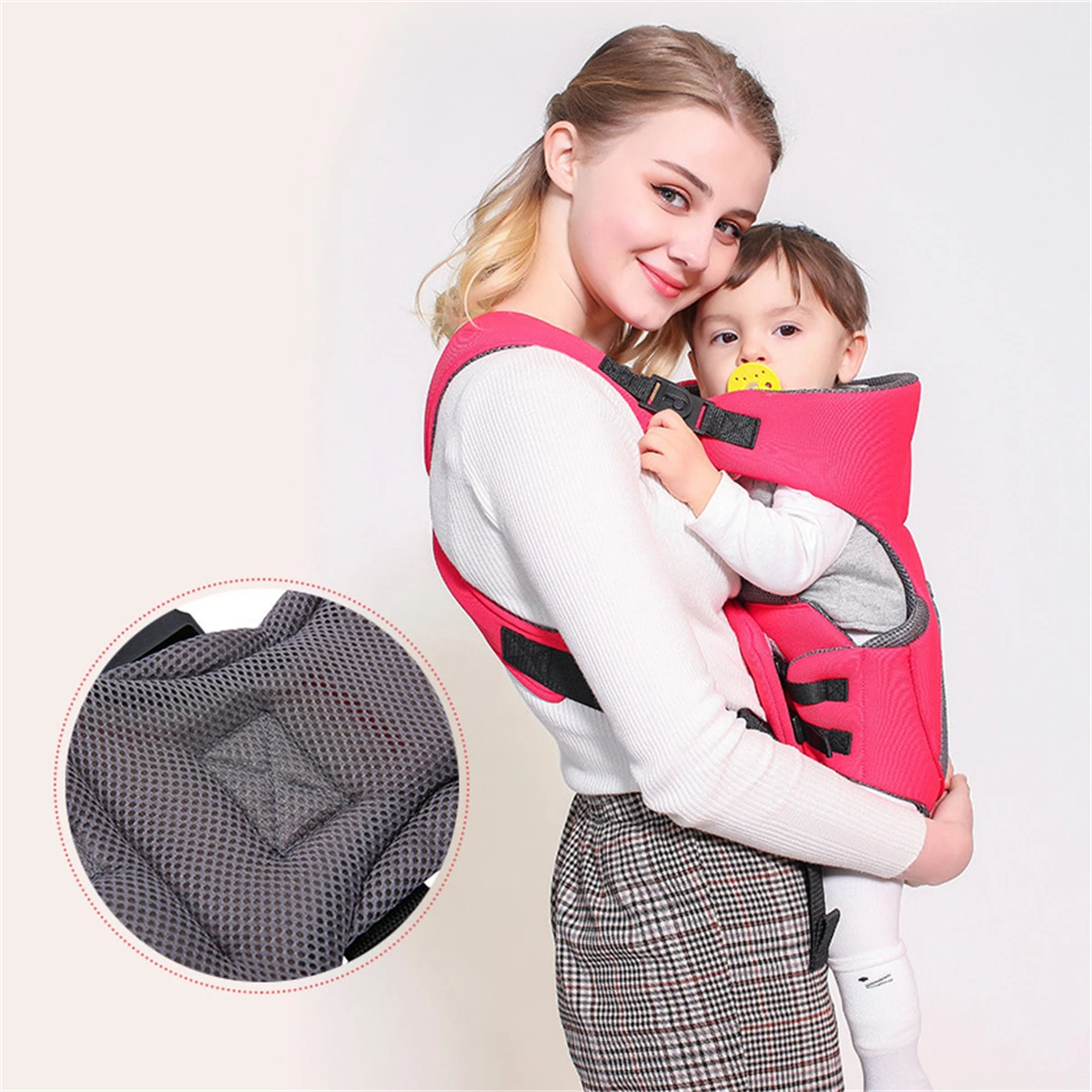 Large thickened outdoor baby shoulder strap with four seasons breathable front embrace and back children\'s strap