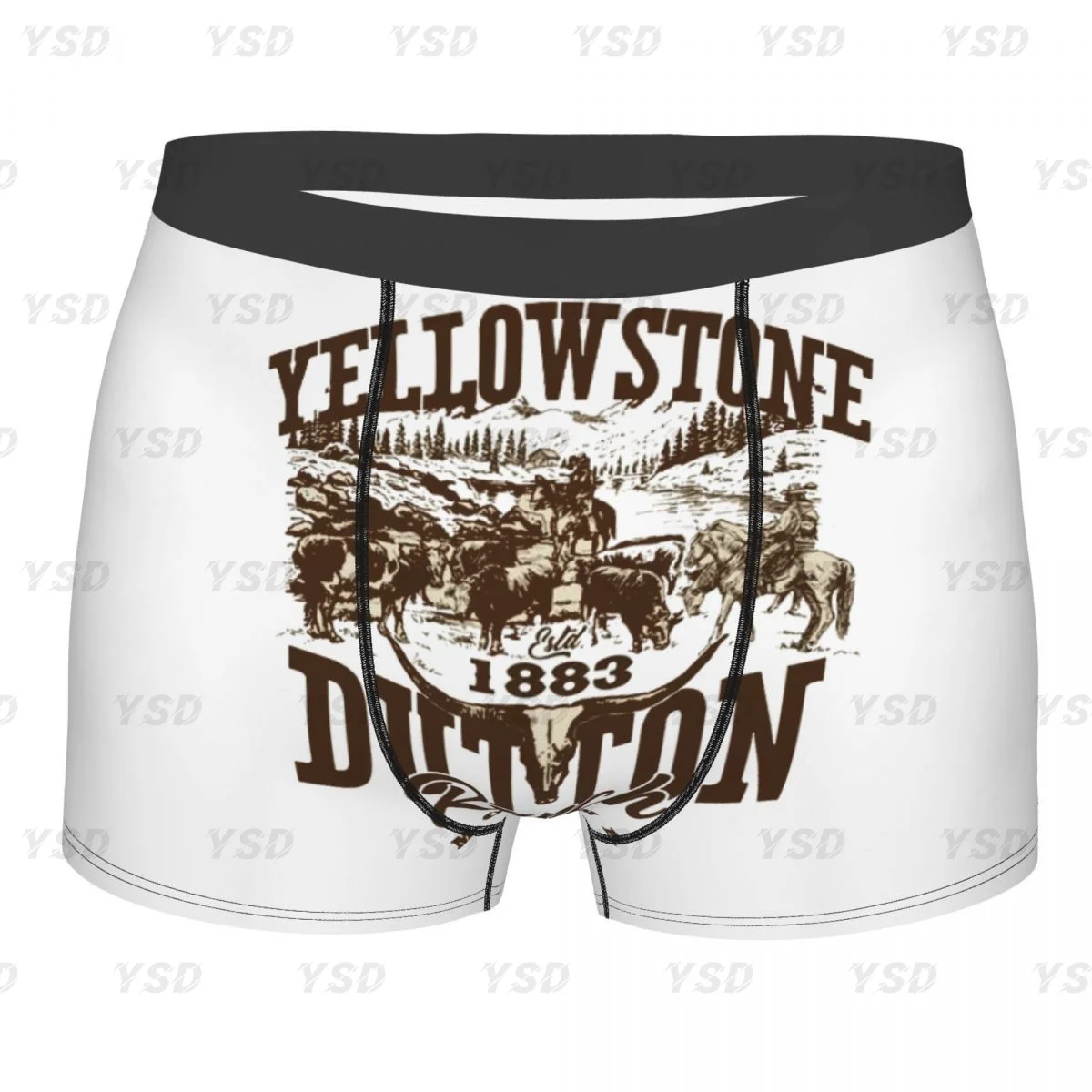 Cowboy Et De Yellowstone Dutton Ranch Men's Boxer Briefs, Highly Breathable Underwear,Top Quality 3D Print Shorts Gift Idea