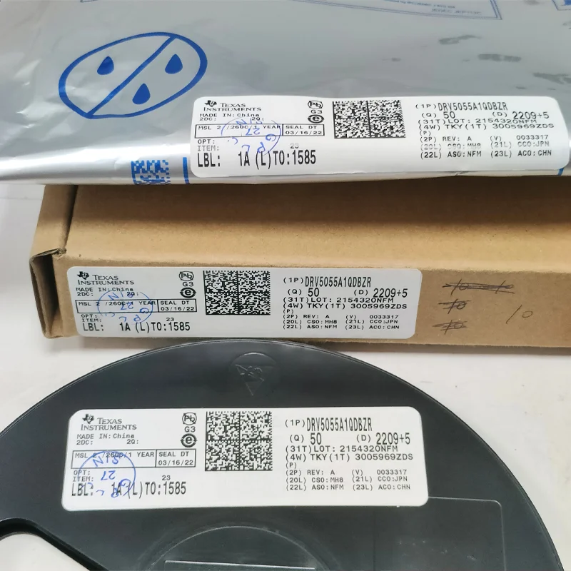 10pcs/lot Original DRV5055A1QDBZR 55A1 DRV5056A1QDBZR 56A1 SOT23-3 Ratiometric Linear Hall Effect Sensor With Analog Output