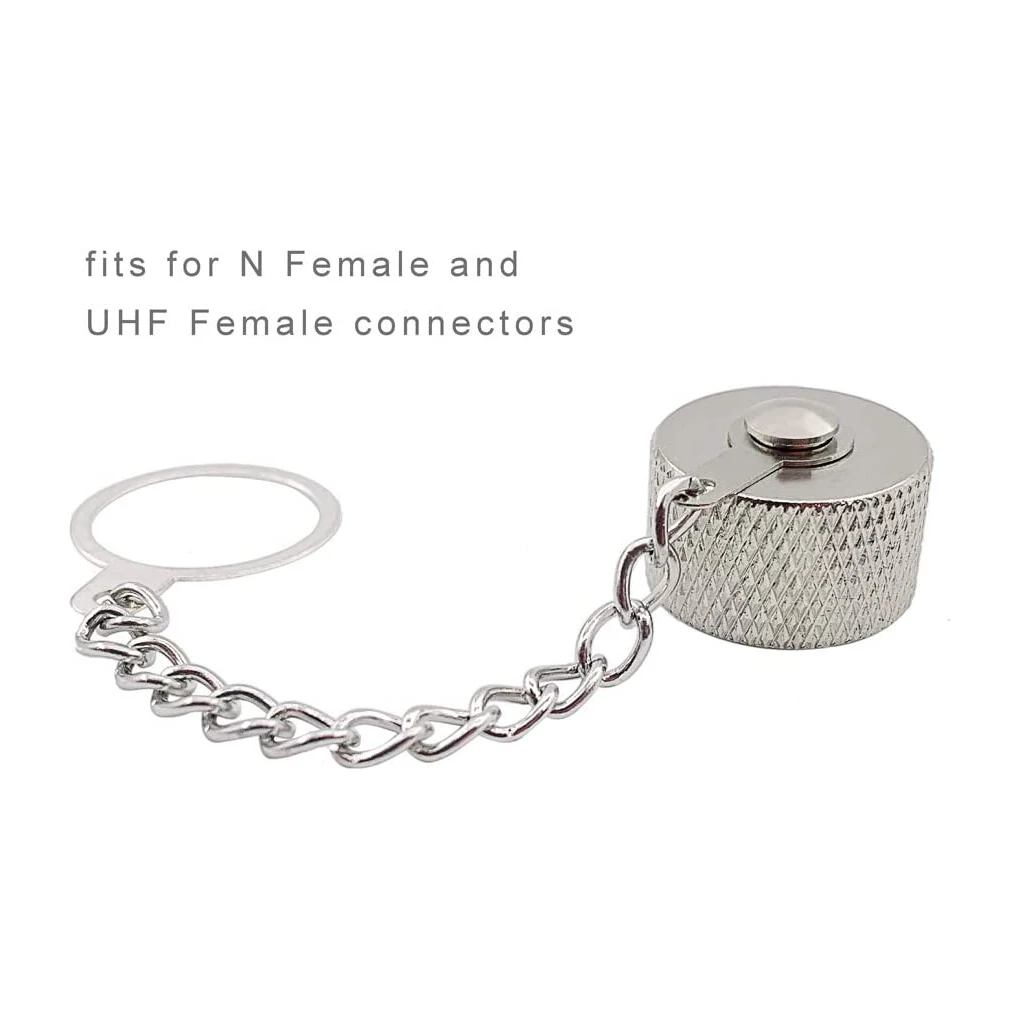 Dust Cap with Chain for N Type Female and UHF Female SO-239 Connector Adapter Resistor