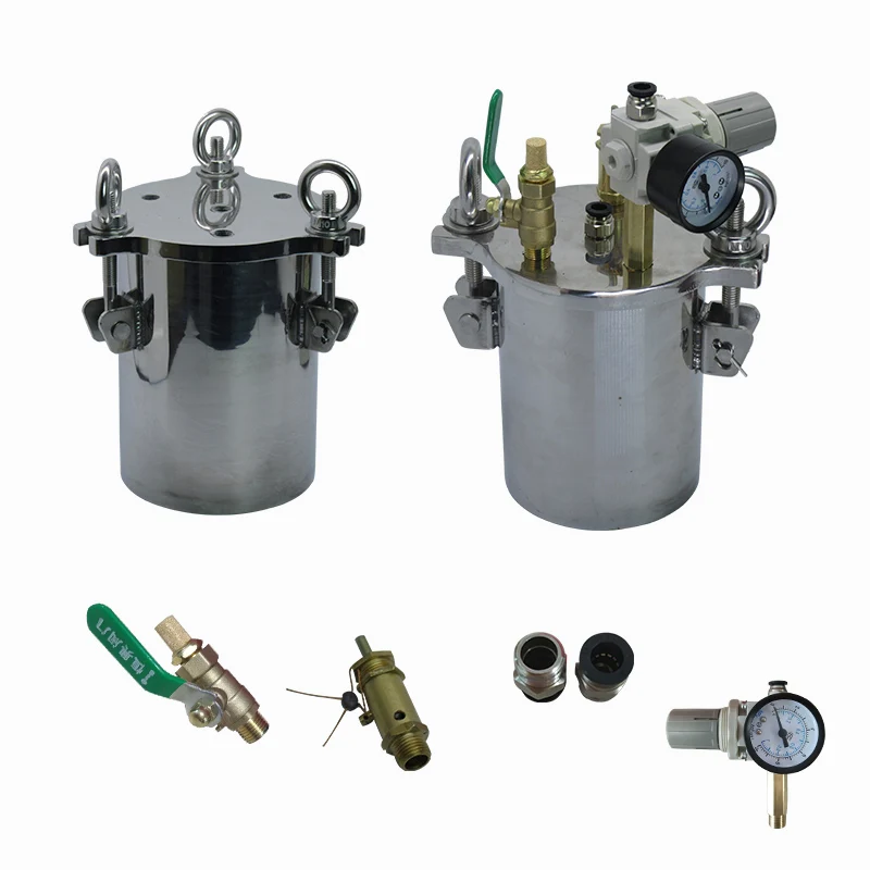 

1L Stainless Steel Industrial Pressure Tank OEM/ODM Customizable Dispensing Glue Machine Tank