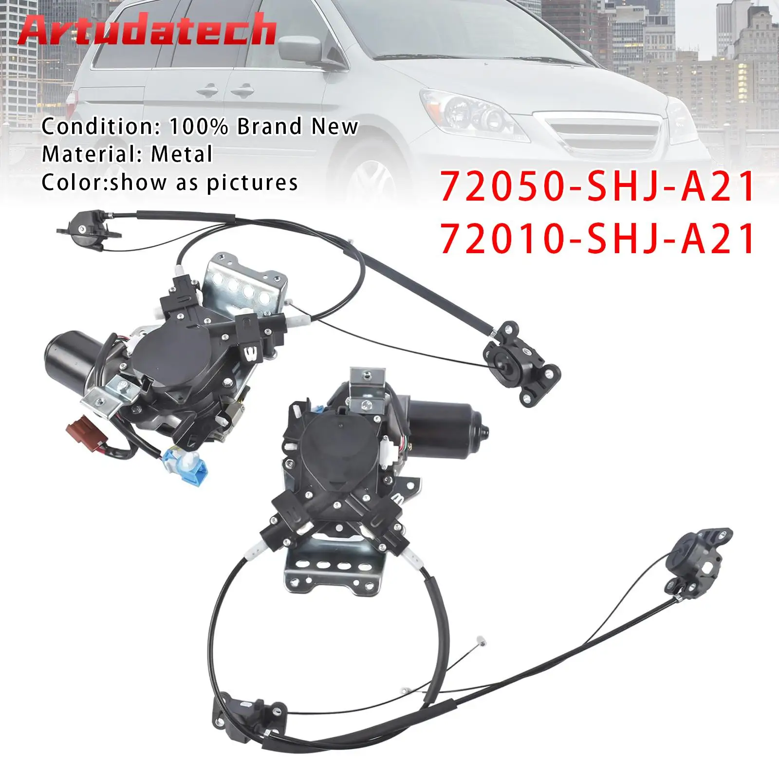 Artudatech Left+Right Power Sliding Door Motor Cables For Honda Odyssey 2005 2006 2007 2008 2009 2010