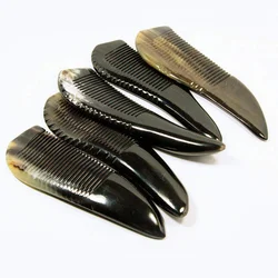 Peigne à cheveux en forme de corne de bœuf pour hommes, peigne à cheveux de poche fin anti-leges, accessoire de tête de voyage pour cuir chevelu, outil de soin de salon de coiffure