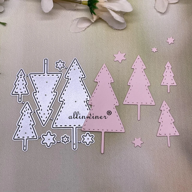 Verschiedene Weihnachtsbäume Metall Stanzformen Schablonen für DIY Scrapbooking dekorative Prägung Handwerk Stanzvorlage