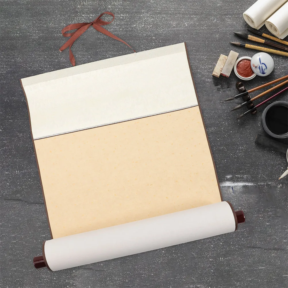3Pcs Blank Scroll Paper for Calligraphy Art Chinese Painting Writing Practice Premium Xuan Paper Lightweight Portable