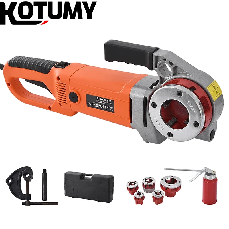 Máquina de herramientas eléctricas industriales portátiles, máquina de roscado de tubos de mano para pulir metales de 6 núcleos