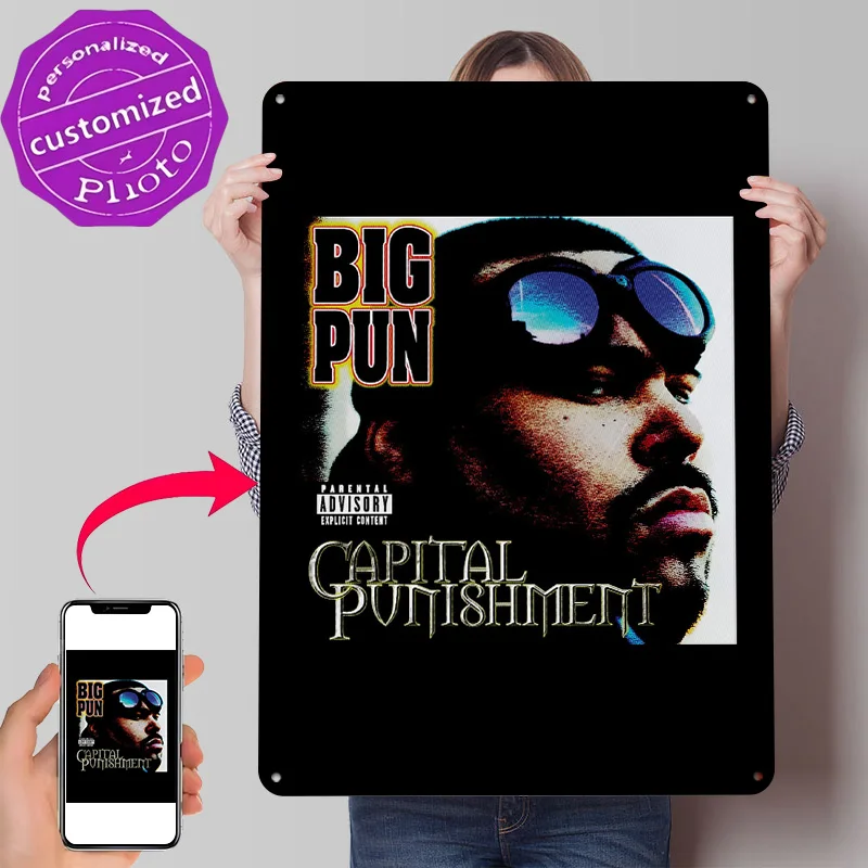 Big Capital Punishment Album Cover 3D Printed Texture Poster Personalized Wall Art Retro Metal Tin Signs for Decoration Bedroom