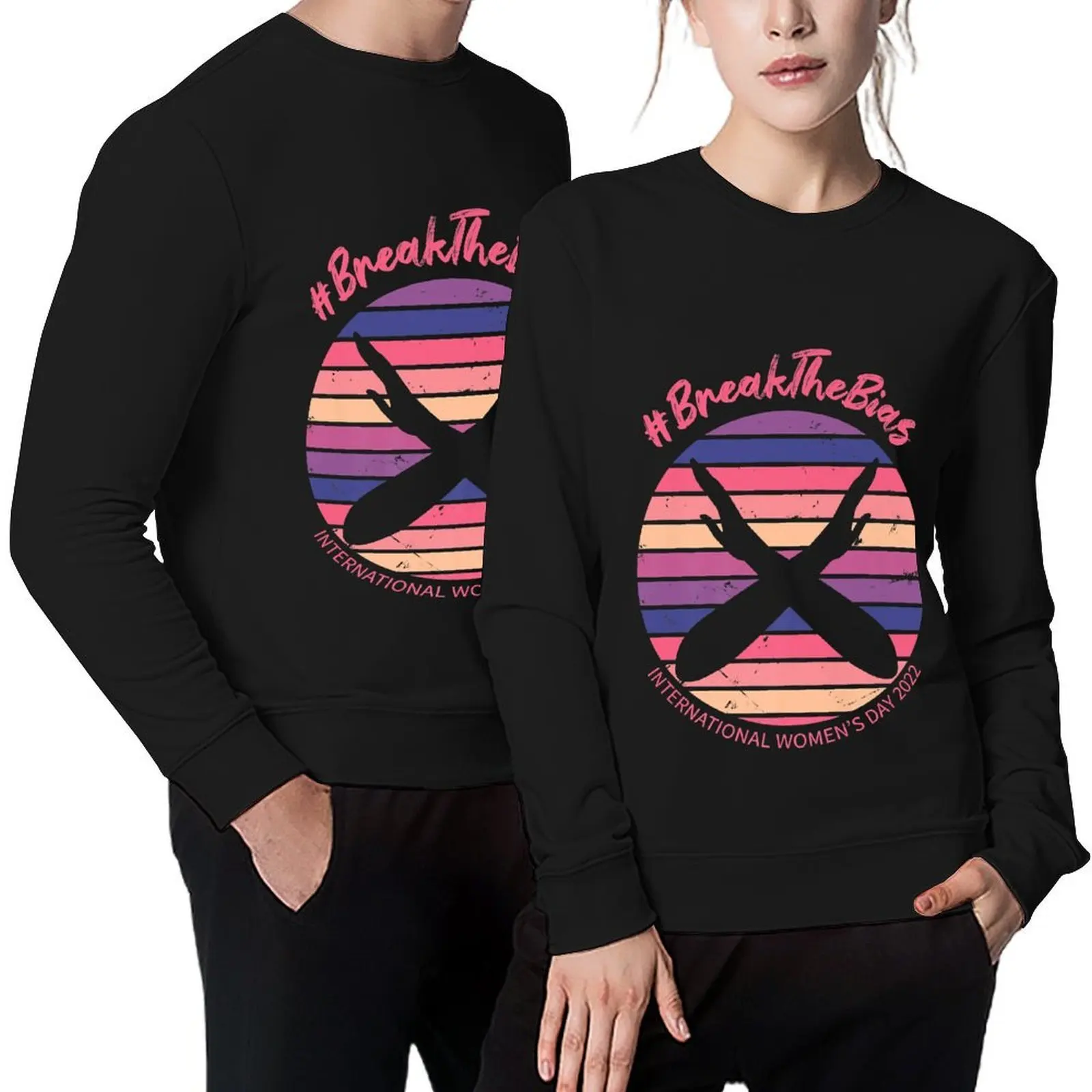 

Break the Bias IWD 2022 International womens day 8 March Pullover japanese style tracksuits men's sweatshirt
