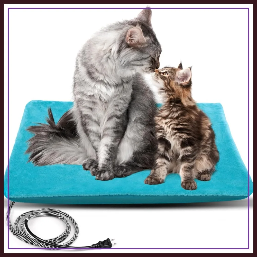 

Outdoor Pet Heating Pad - Waterproof Electric Warming Mat for Feral Cats & Dogs, Winter Use 28"X16"