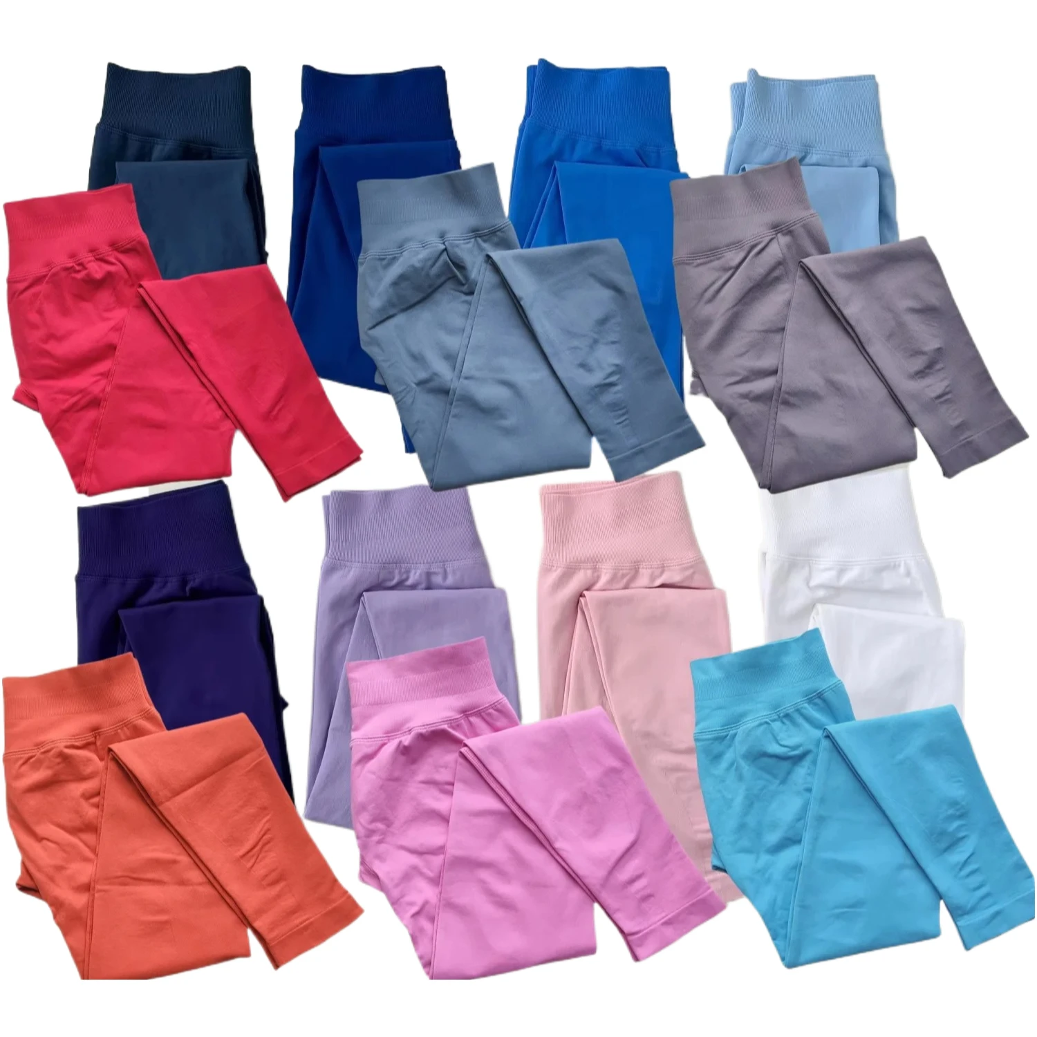 

Four Seasons New Color Fitness Pants Women's High Waist Thin Breathable Training Hips Hips Tight Sports Cycling Pants