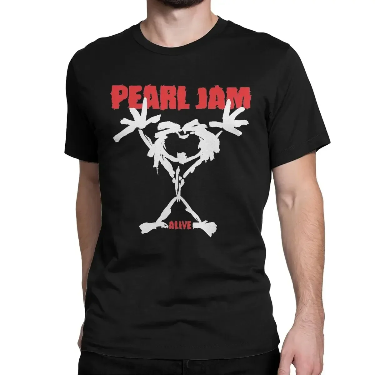 

Men Women's Cool Alive Pearls Jam T Shirts Music Band Heavy Metal Cotton Clothing Short Sleeve Crewneck Tees Gift Idea T-Shirt