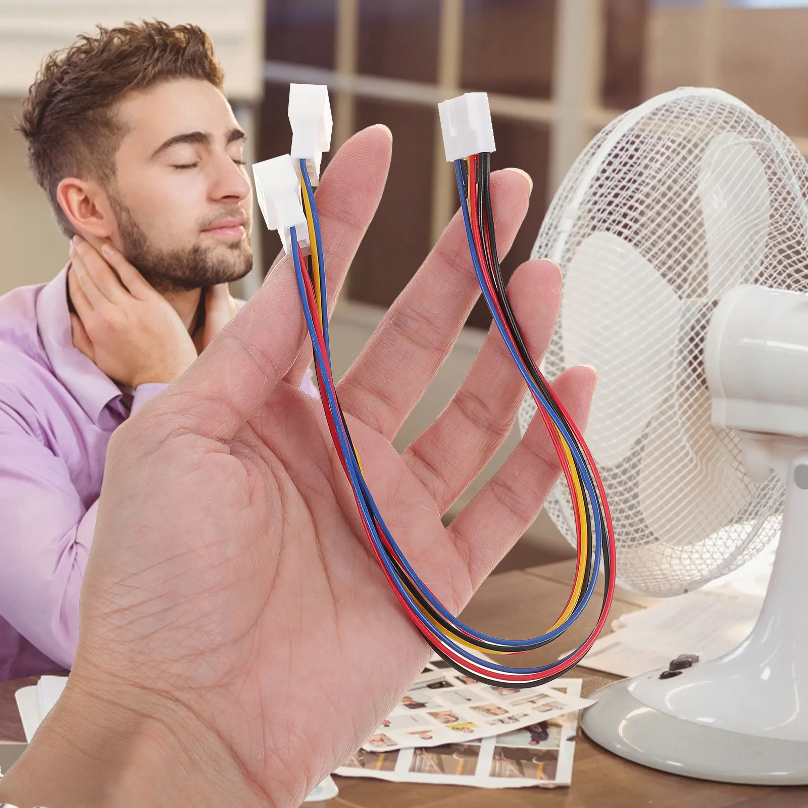 

Fan Splitter Cables 3 Way Pwm Adapter for Pc Chassis Design Facilitate Internal Wiring Aesthetics