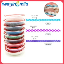 15Feet/Roll Dental Material for Ortho Power Chain Super Elastic Rubber Band Ultra Spool for Braces Close/short//long Easyinsmile