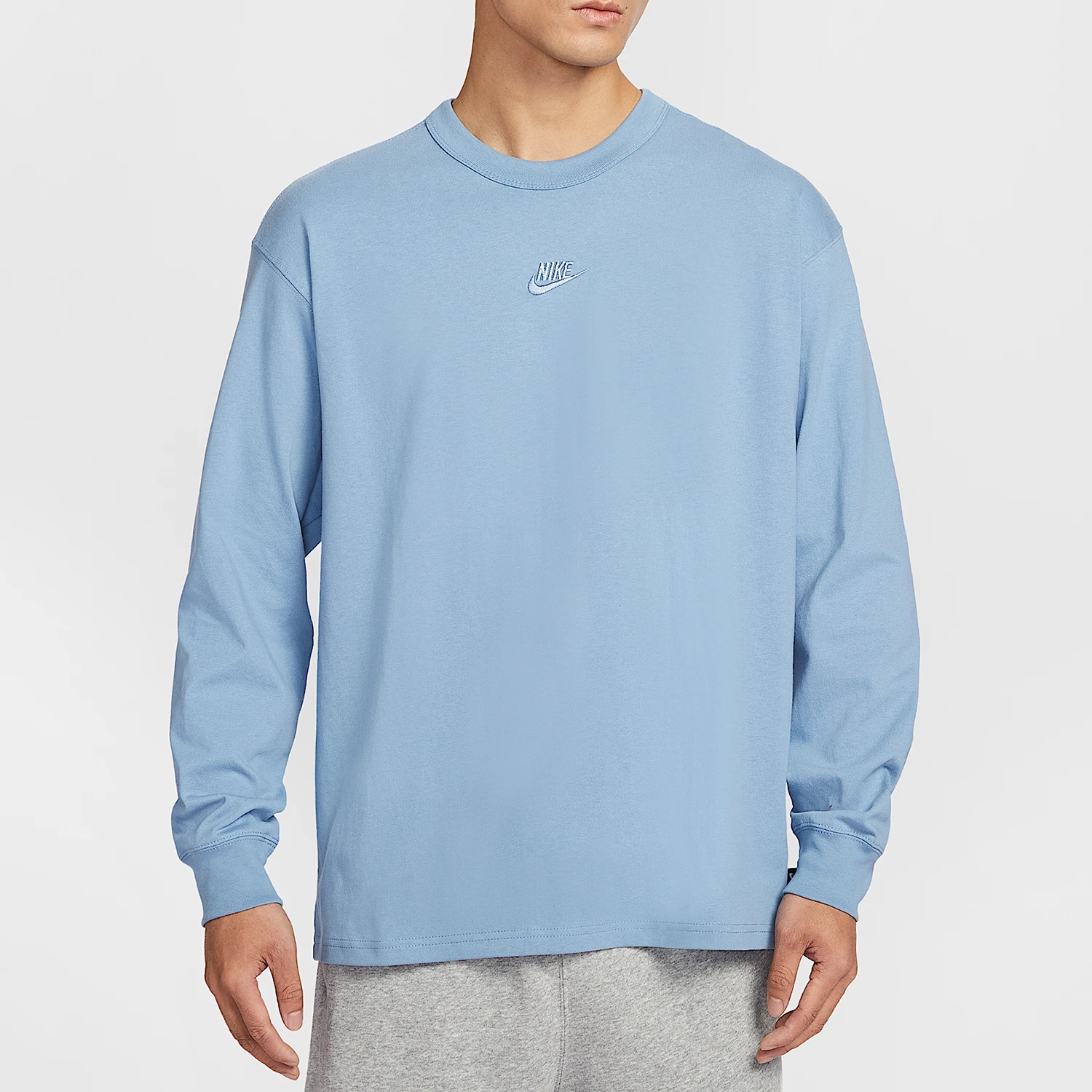 

Оригинальный зимний мужской топ Nike с круглым вырезом и вышивкой, с длинными рукавами, модель IH1128-486