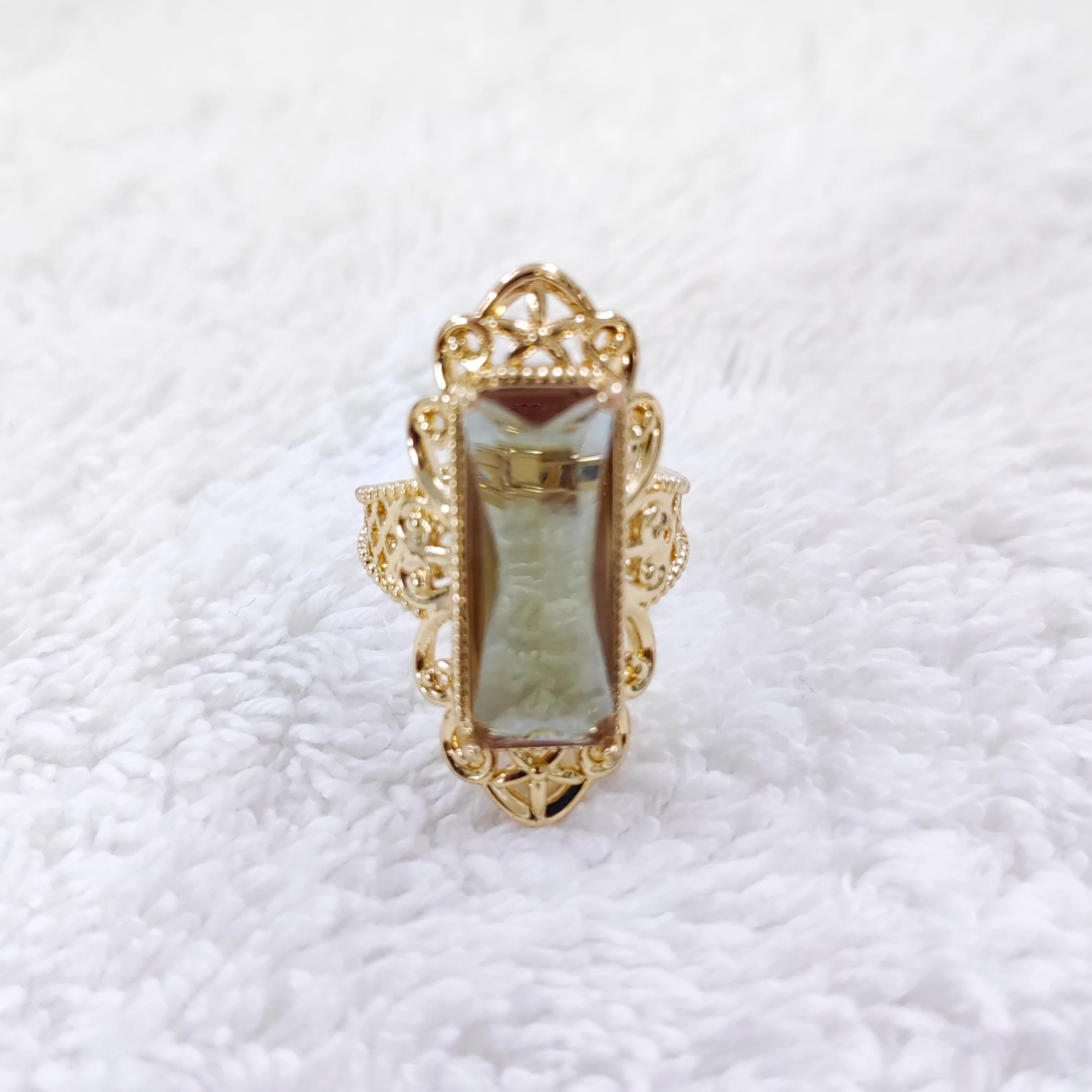 Vintage Türkischer Synthetischer Sultanit-Ring für Frauen, Farbwechselnder Ovaler Stein, Retro Kupferschmuck, Simulierte Diaspora-Farbe – Detail 9