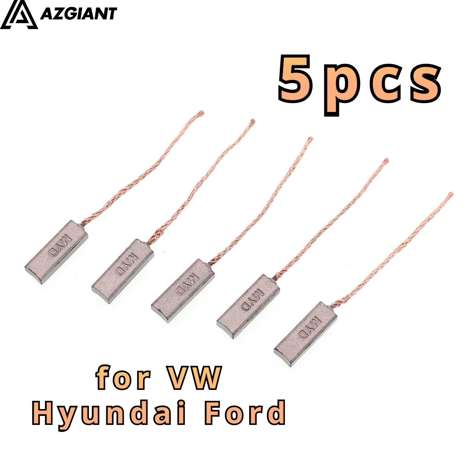 5pcs for Volkswagen Hyundai Ford Auto Generator Carbon Brush Regulator Rear Line 4.5X6.5X19mm