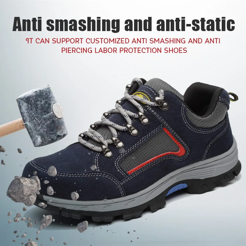 

One Piece of Breathable Construction Site Anti Impact and Anti Puncture Soft Labor Protection Shoes for Distribution