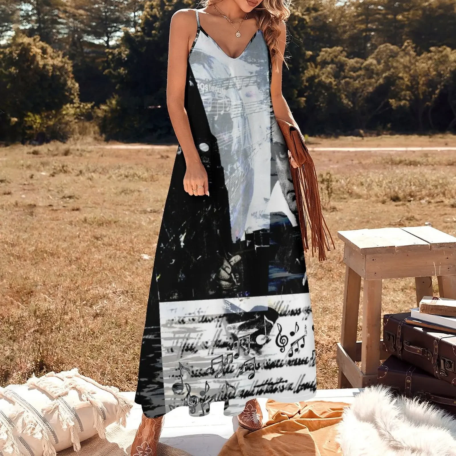 Beethoven collage Sleeveless Dress summer dress woman 2025 trendy summer dress for women 2025