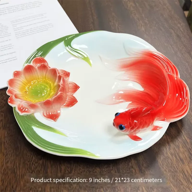 Hand Painted Cartoon Animal Ceramic Bowl Fruit Salad Dessert Plate Porcelain Dinnerware Wedding Party Tableware Dish Ceramic