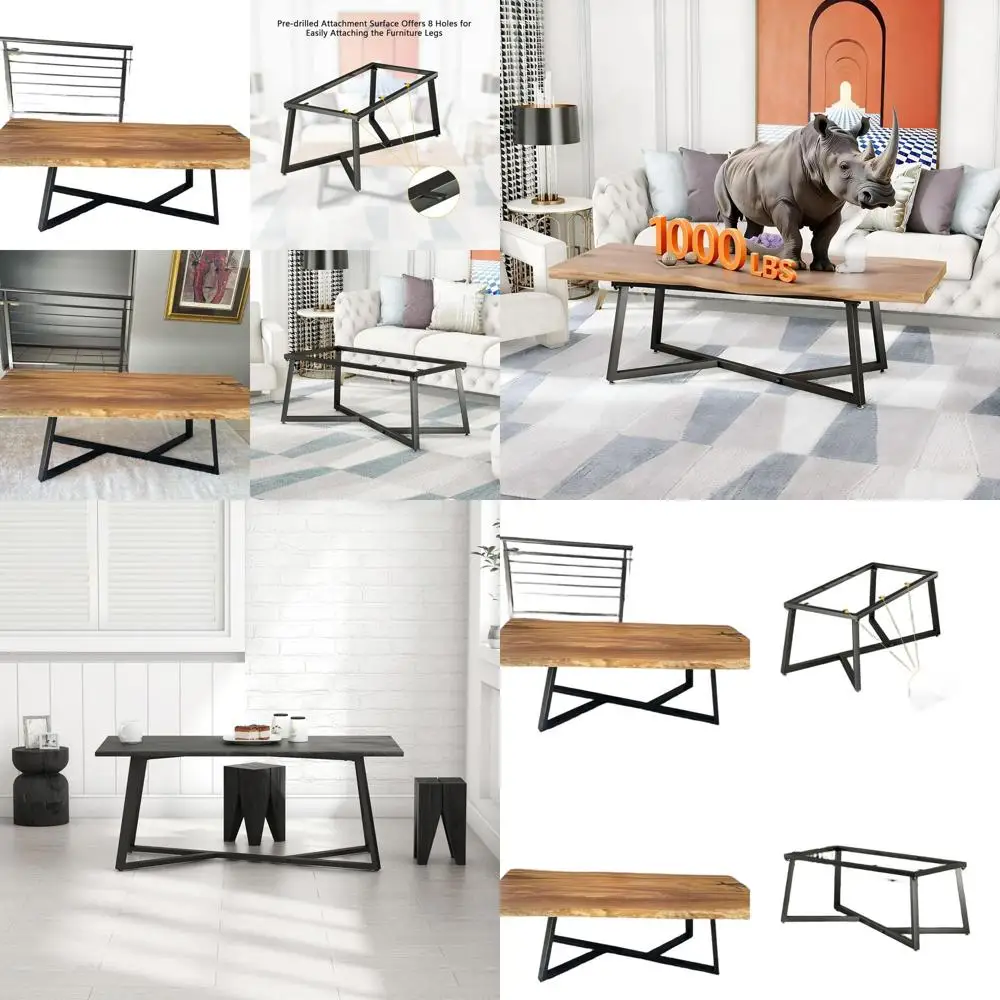 

18 Inch Metal Coffee Table Legs - Heavy Duty DIY Desk Base for Office, Nightstands, End Tables, Benches, and TV Stands