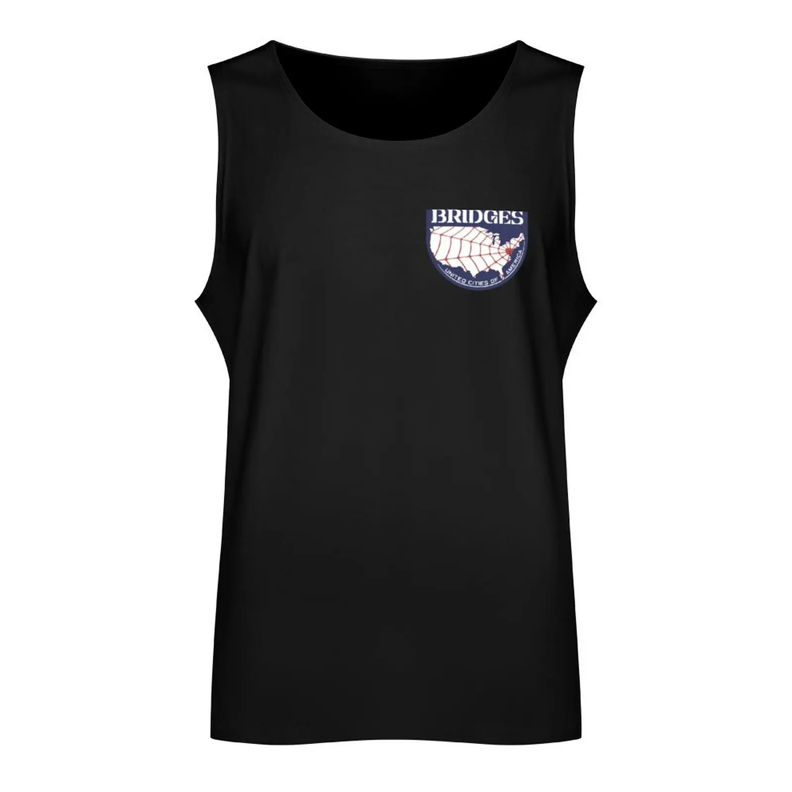 Bridges logo Tank Top sleeveless jackets t shirt t-shirts man