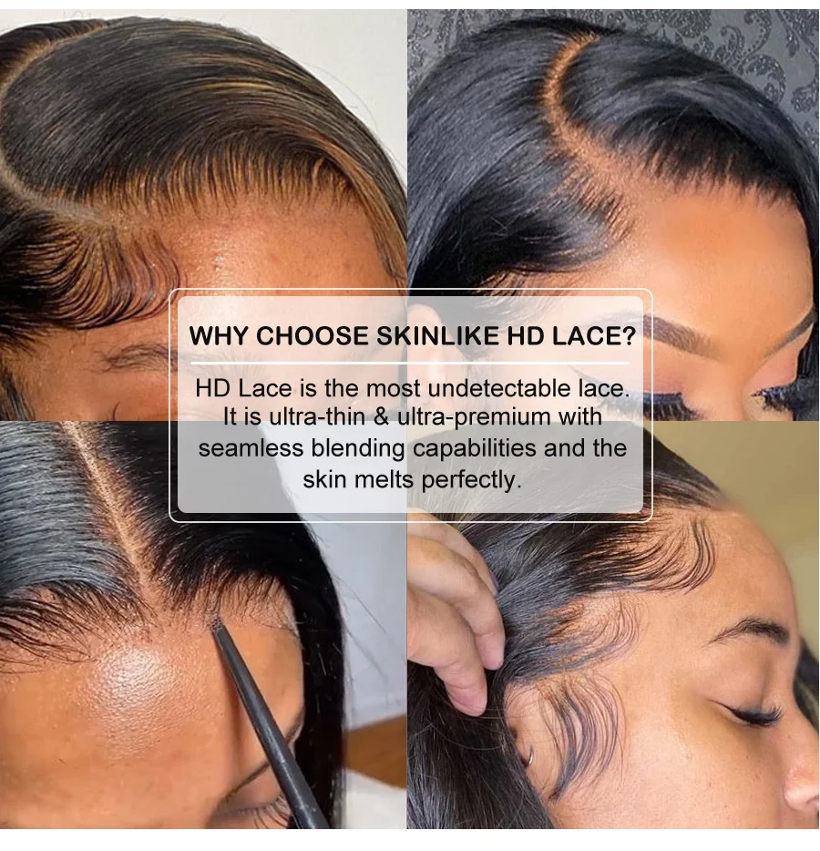 Eva Real HD Lace Wigs Straight 2x6 HD Lace Closure Wig Deep Part Pre Plucked Melt All Skins Invisible HD Human Hair Closure Wigs