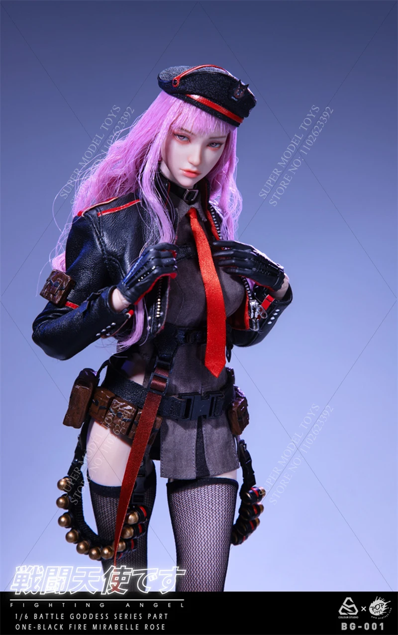 POPTOYS BG-001 1/6 Scale Women Soldier Battle Angel Series Part One-Black Fire Mirabelle Rose Full Set 12'' Action Figure Doll